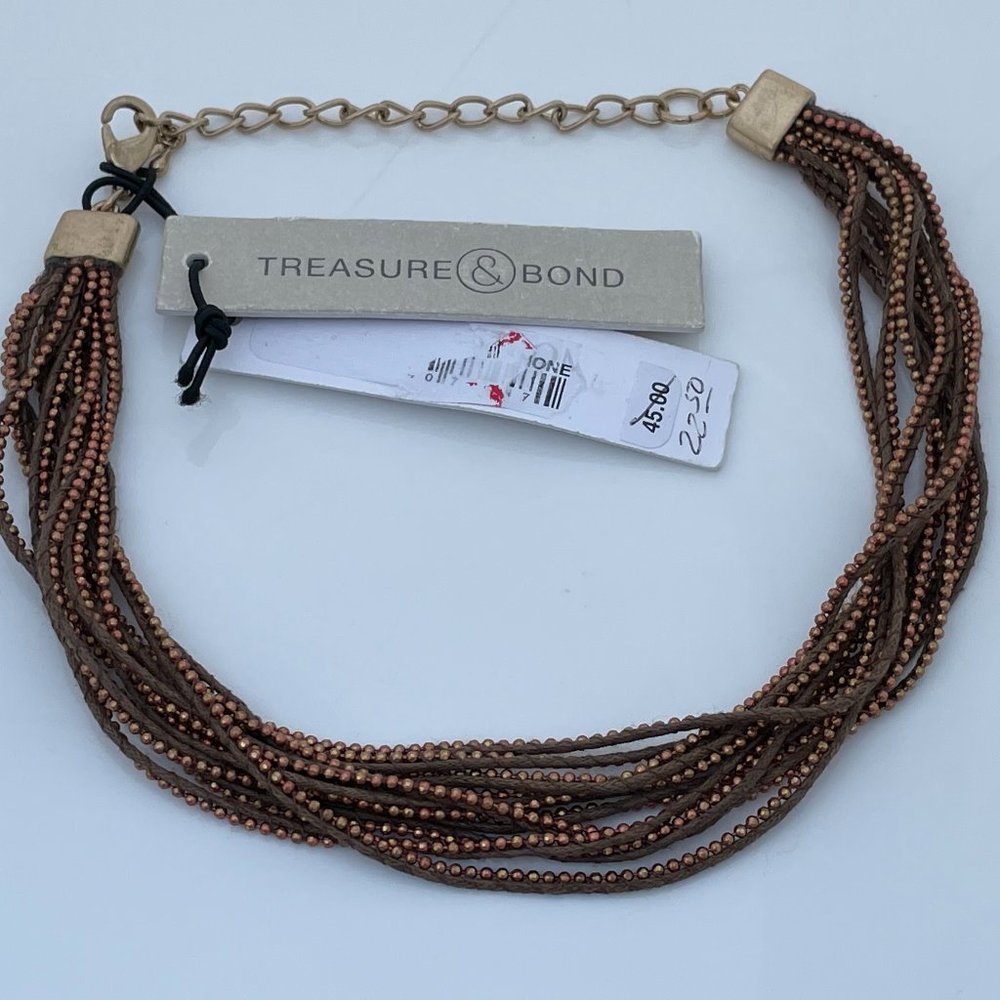 Treasure & Bond Necklaces Gold plated multi rows B